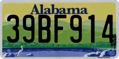 AL license plate 39BF914