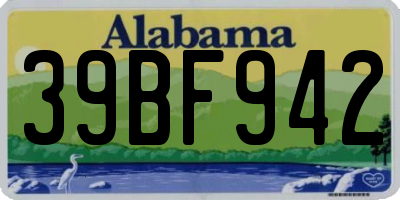 AL license plate 39BF942