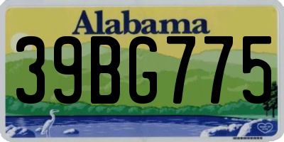 AL license plate 39BG775