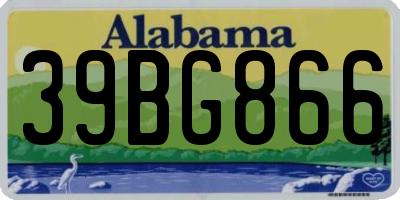 AL license plate 39BG866