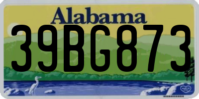 AL license plate 39BG873