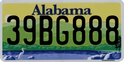 AL license plate 39BG888