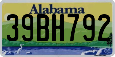 AL license plate 39BH792