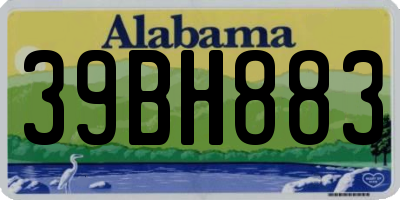 AL license plate 39BH883