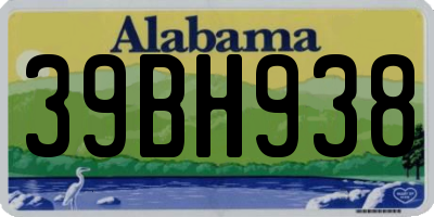 AL license plate 39BH938