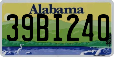AL license plate 39BI240