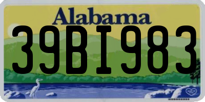 AL license plate 39BI983