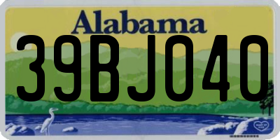 AL license plate 39BJ040
