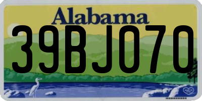 AL license plate 39BJ070
