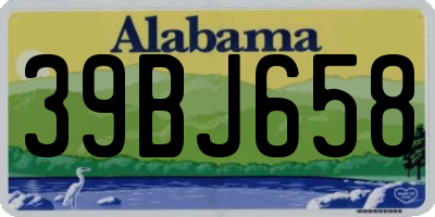 AL license plate 39BJ658
