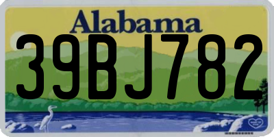 AL license plate 39BJ782