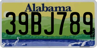 AL license plate 39BJ789