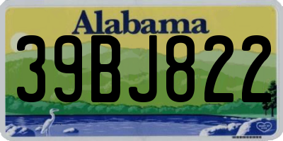 AL license plate 39BJ822