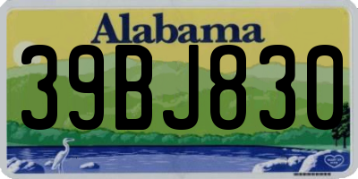 AL license plate 39BJ830