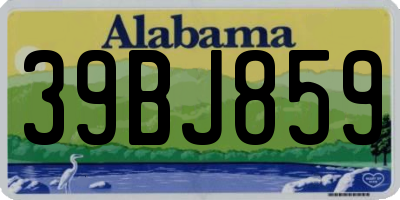 AL license plate 39BJ859
