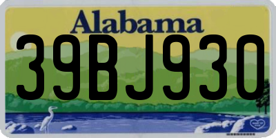 AL license plate 39BJ930