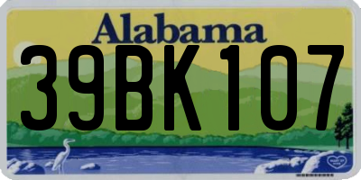 AL license plate 39BK107