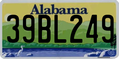 AL license plate 39BL249