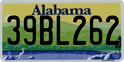 AL license plate 39BL262
