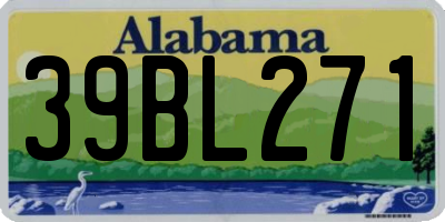 AL license plate 39BL271