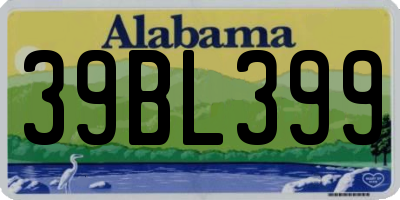 AL license plate 39BL399