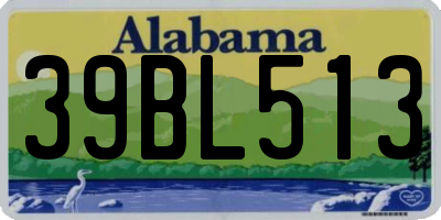 AL license plate 39BL513