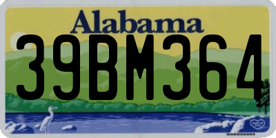 AL license plate 39BM364