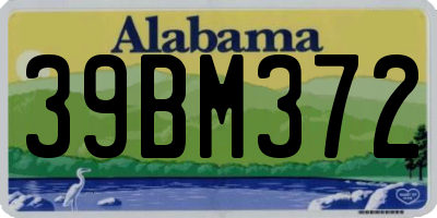 AL license plate 39BM372