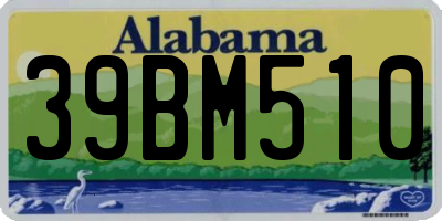 AL license plate 39BM510