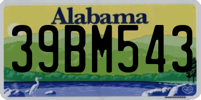 AL license plate 39BM543