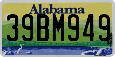 AL license plate 39BM949