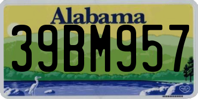 AL license plate 39BM957