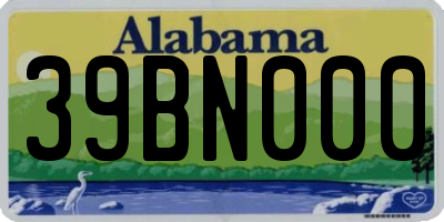 AL license plate 39BN000