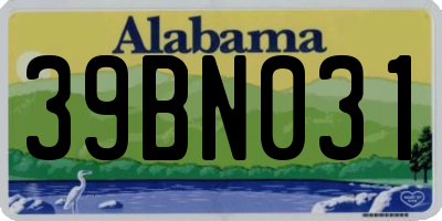 AL license plate 39BN031