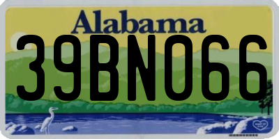 AL license plate 39BN066
