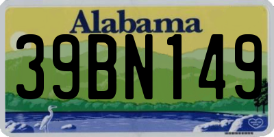 AL license plate 39BN149