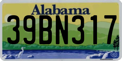 AL license plate 39BN317
