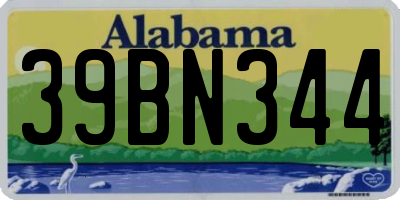 AL license plate 39BN344
