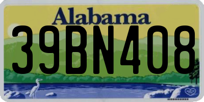 AL license plate 39BN408