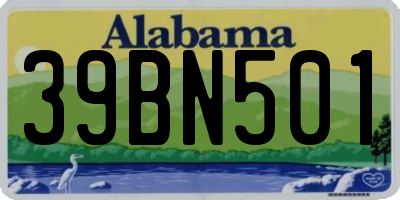 AL license plate 39BN501