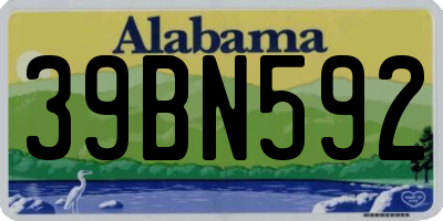 AL license plate 39BN592