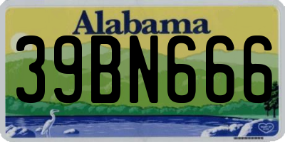 AL license plate 39BN666
