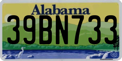 AL license plate 39BN733