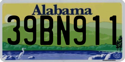 AL license plate 39BN911
