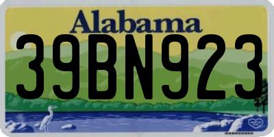 AL license plate 39BN923
