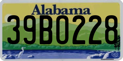 AL license plate 39BO228