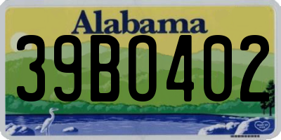 AL license plate 39BO402