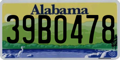 AL license plate 39BO478