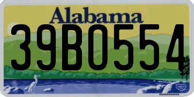 AL license plate 39BO554