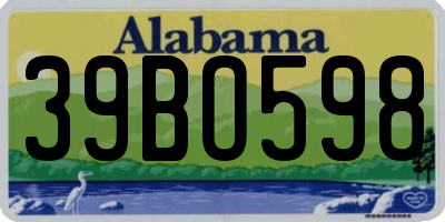 AL license plate 39BO598